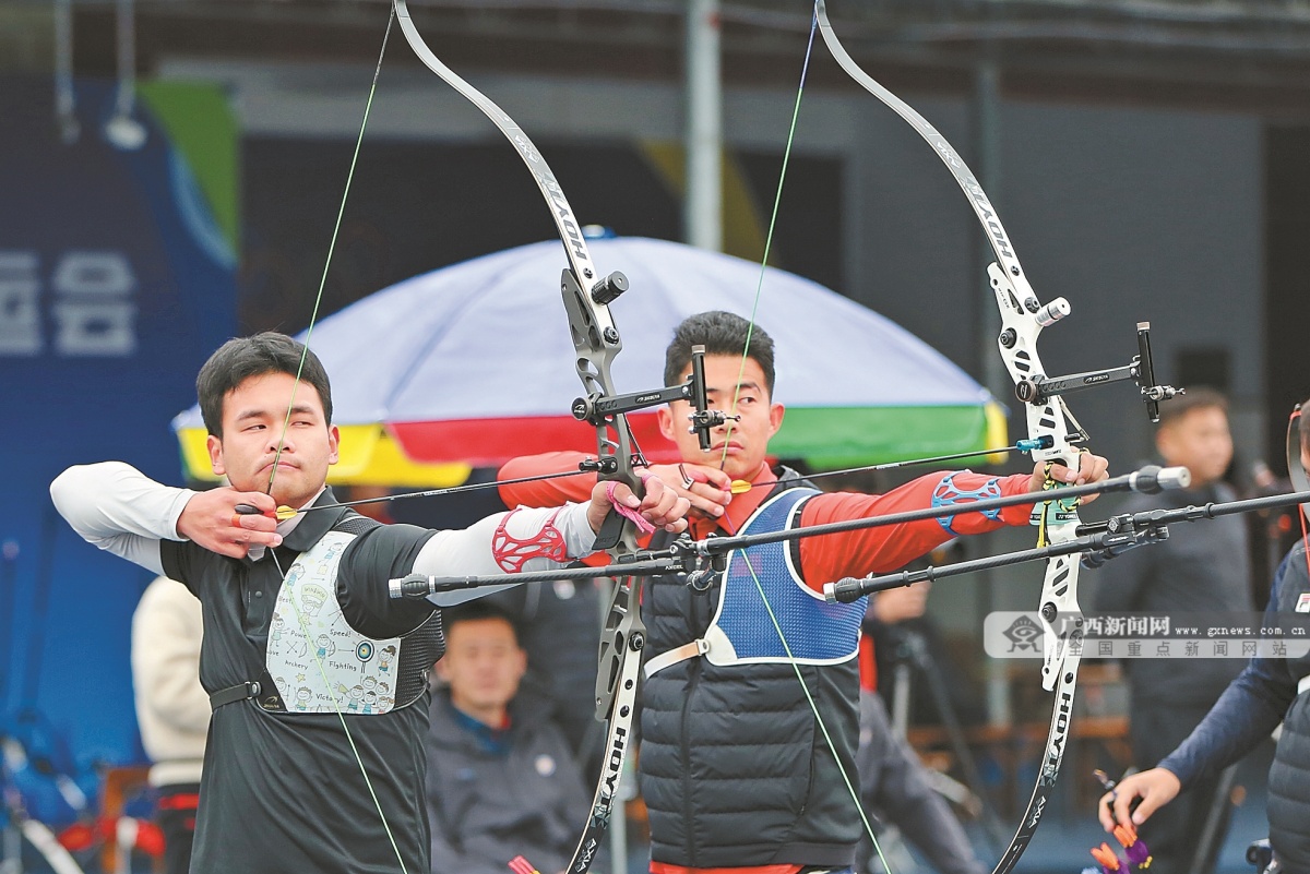 乐鱼体育与国家射击射箭队同场训练 广西健儿厉兵秣马(图2)